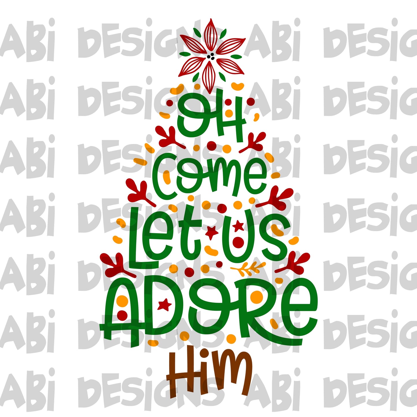Oh come let us adore him tree-sublimation