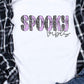 Spooky vibes purple black white-DTF