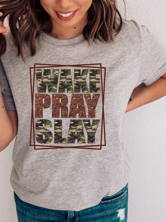 Wake pray slay camo-DTF