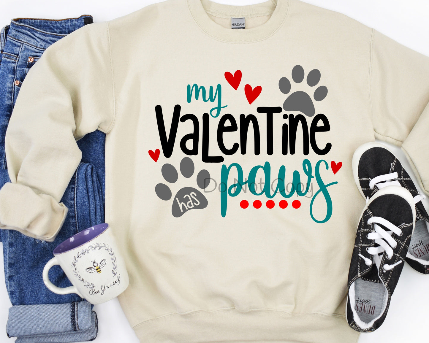 My valentine has paws-DTF