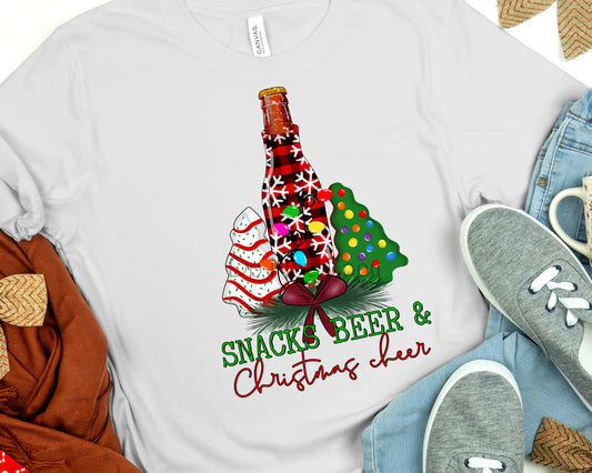 Snacks beer & Christmas cheer-DTF