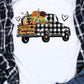 Little pumpkins back of black check truck-DTF