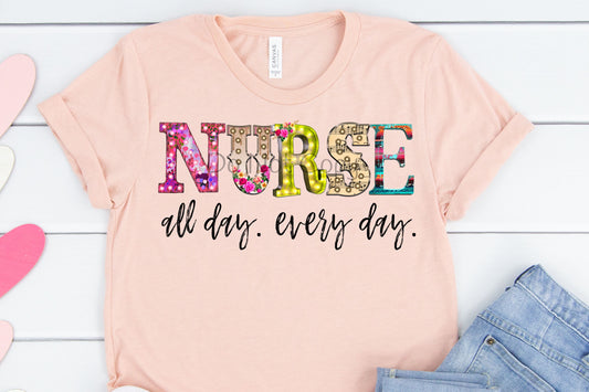 Nurse lights all day every day-DTF