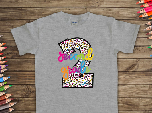 Second grade colorful leopard -DTF