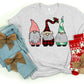 Christmas gnomes pink buffalo plaid green-DTF
