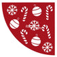 Candy canes, balls, and snowflakes Sleeve Stencil