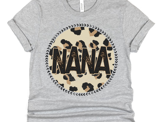 Nana leopard circle- DTF
