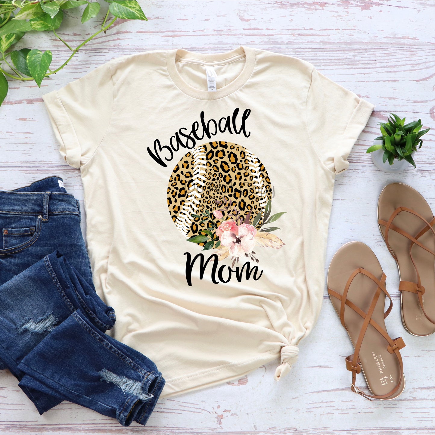 Baseball mom leopard -DTF