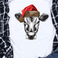 Christmas Cow leopard hat-DTF