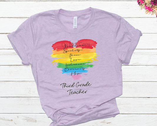 Kindness equality peace third grade teacher-F