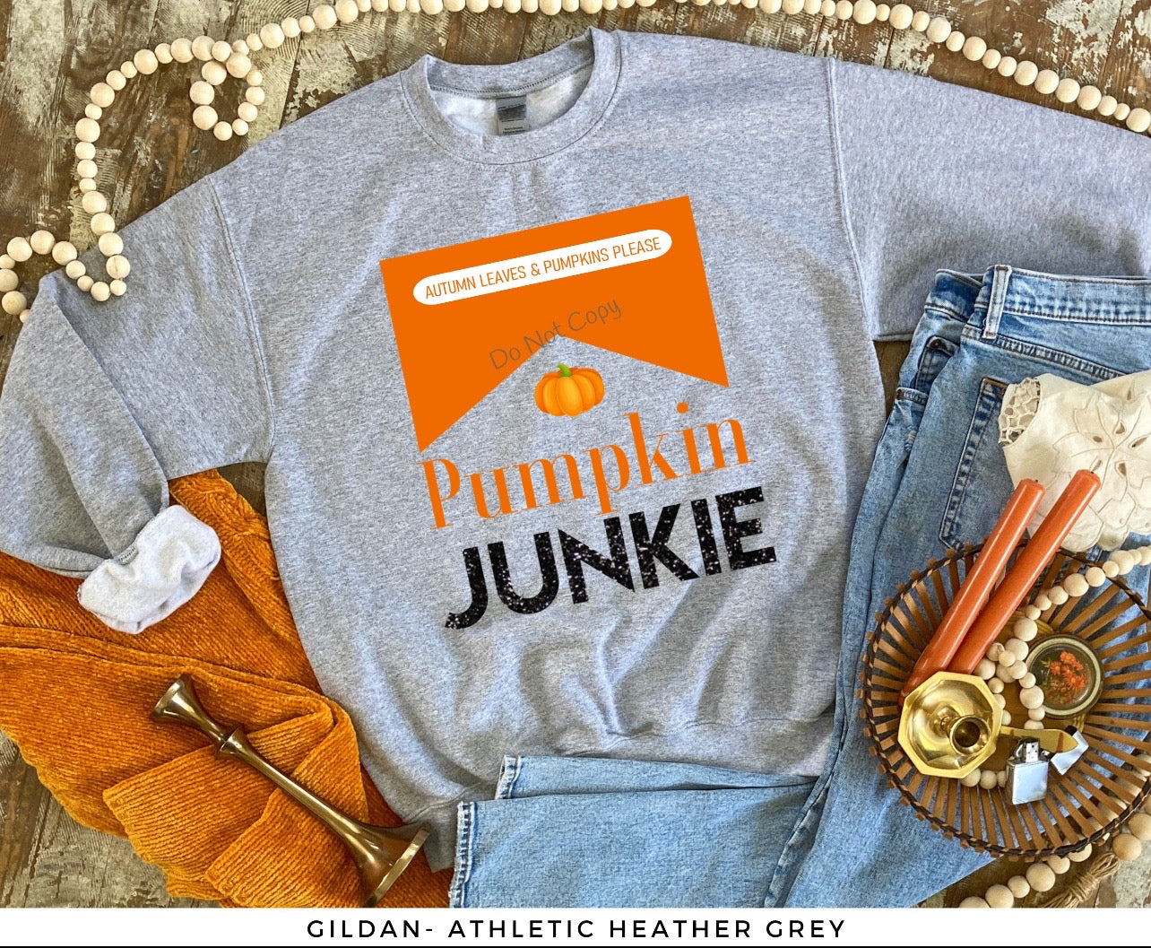 Pumpkin junkie-(11”)high heat Screen Print