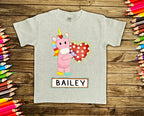 Kids Valentine Designs with Names-DTF