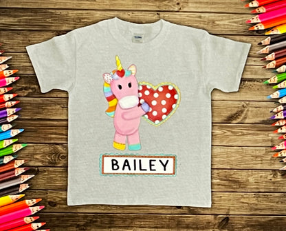 Kids Valentine Designs with Names-DTF