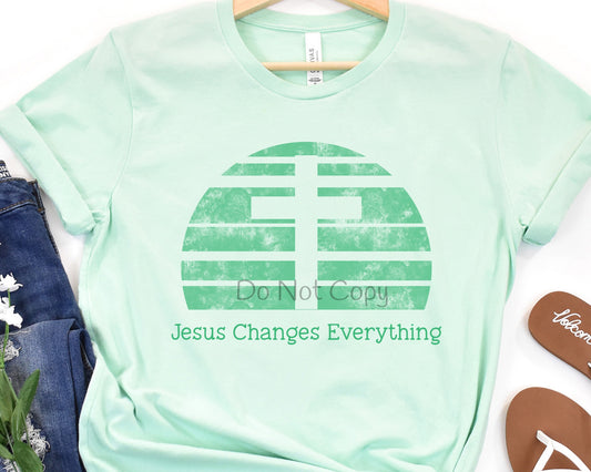 Jesus changes everything green-DTF