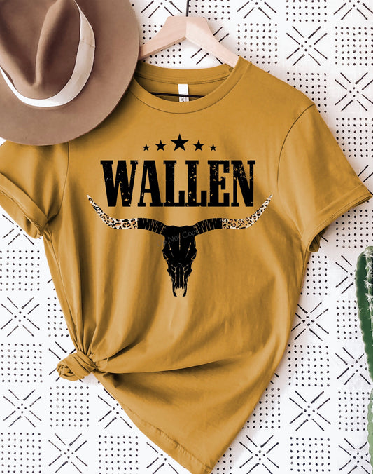 Wallen skull leopard horns-DTF